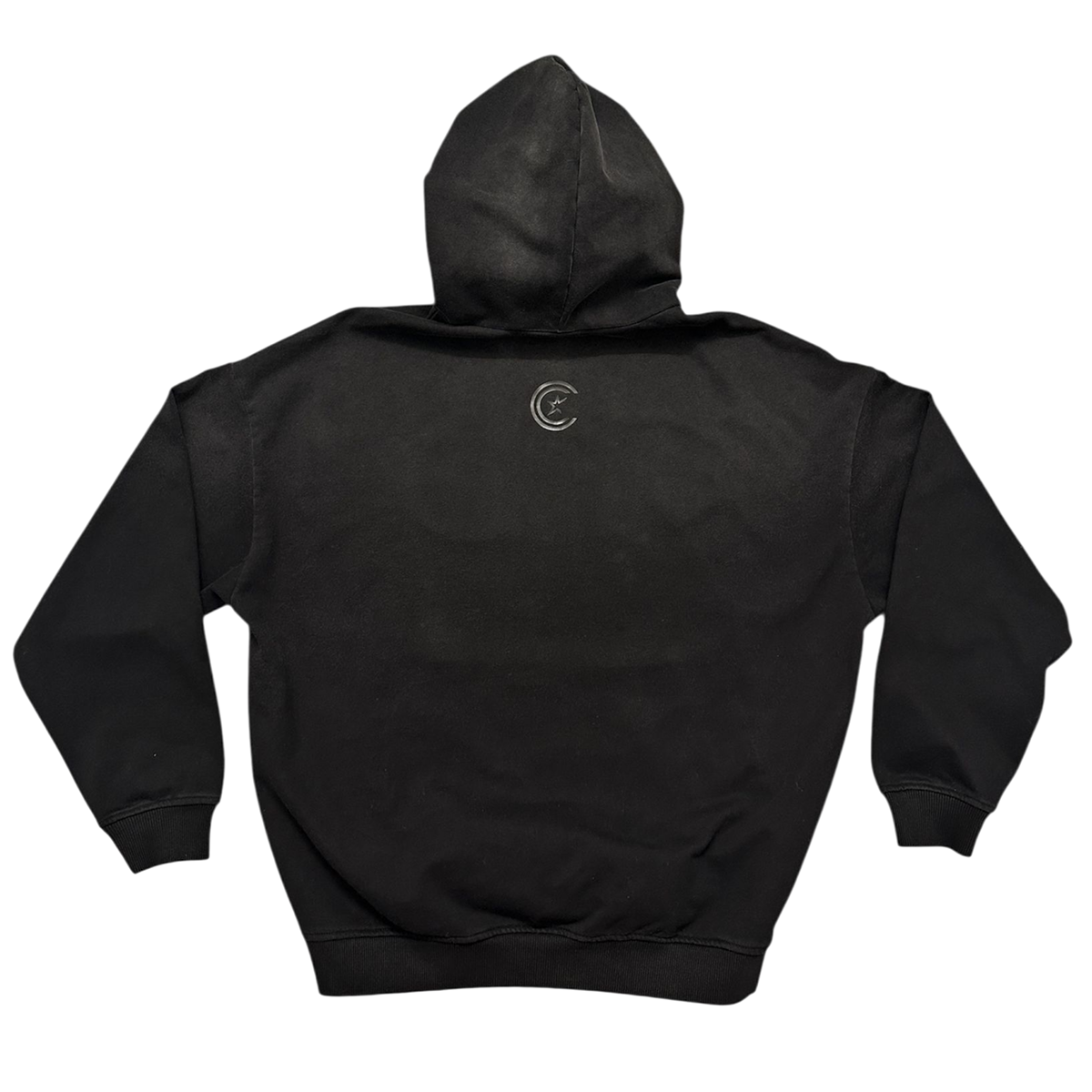 Distressed Acid Wash Hoodie 'Black'